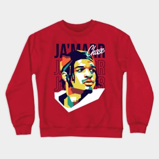 Ja'marr Chase on WPAP Art 1 Crewneck Sweatshirt